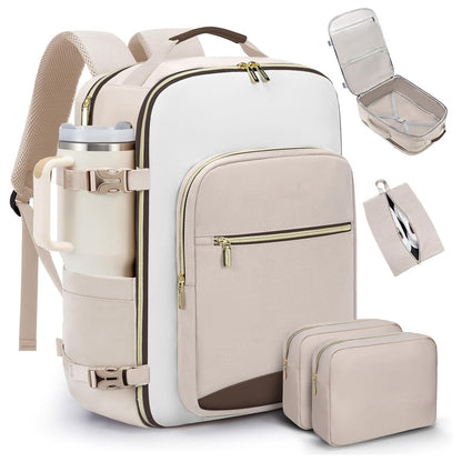 Travel Carry-On Luggage Set with 3 Organizer Pouches